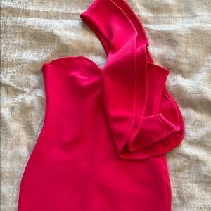 Amazon Women's One Shoulder Dress - Vibrant Pink